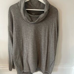 J. Jill Heather Gray Cowl Neck Sweatshirt